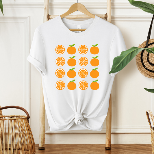Oranges Screen Printed T-Shirt, Garden Shirt, Graphic Tee